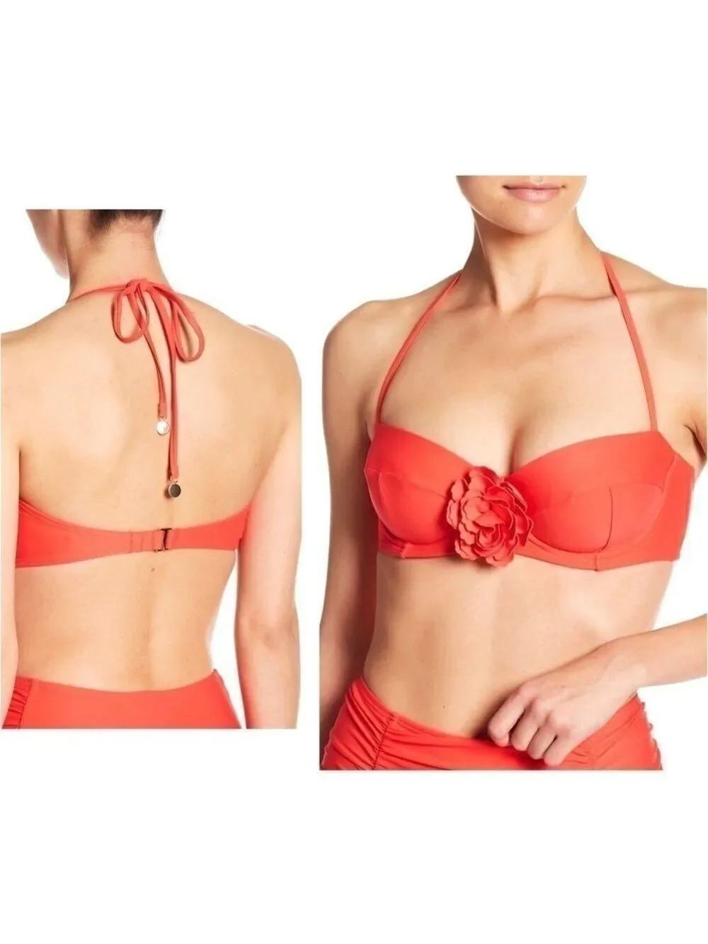 Kate Spade Floral Accent Bikini Top